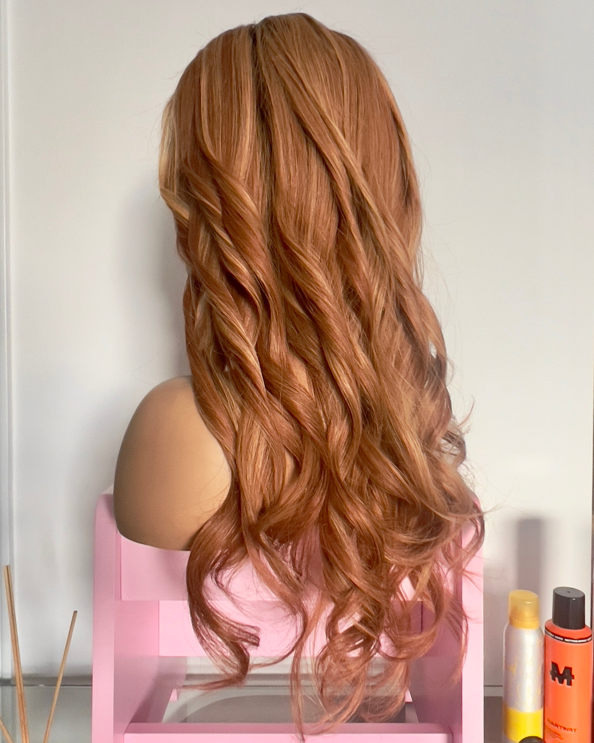 Autumn Sienna | Medium to Dark Auburn with Honey Blonde Babylights and Face-framing Highlights