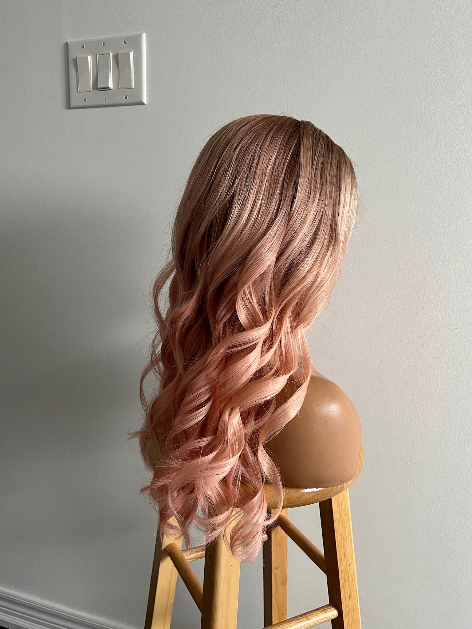 Syren | Smoky Pink with Pinksh Dark Blonde Balayage and Dark Brown Roots