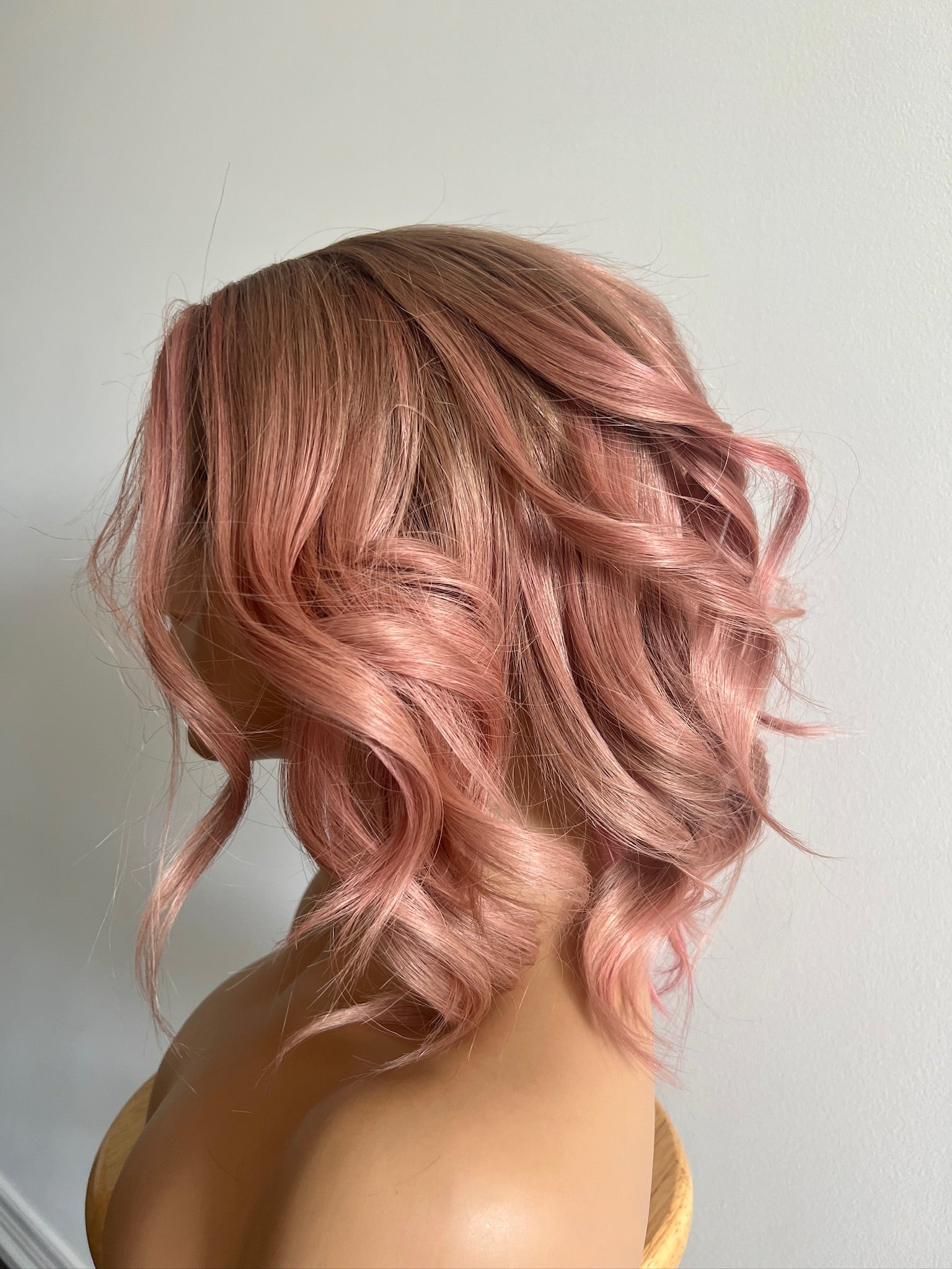 Syren | Smoky Pink with Pinksh Dark Blonde Balayage and Dark Brown Roots