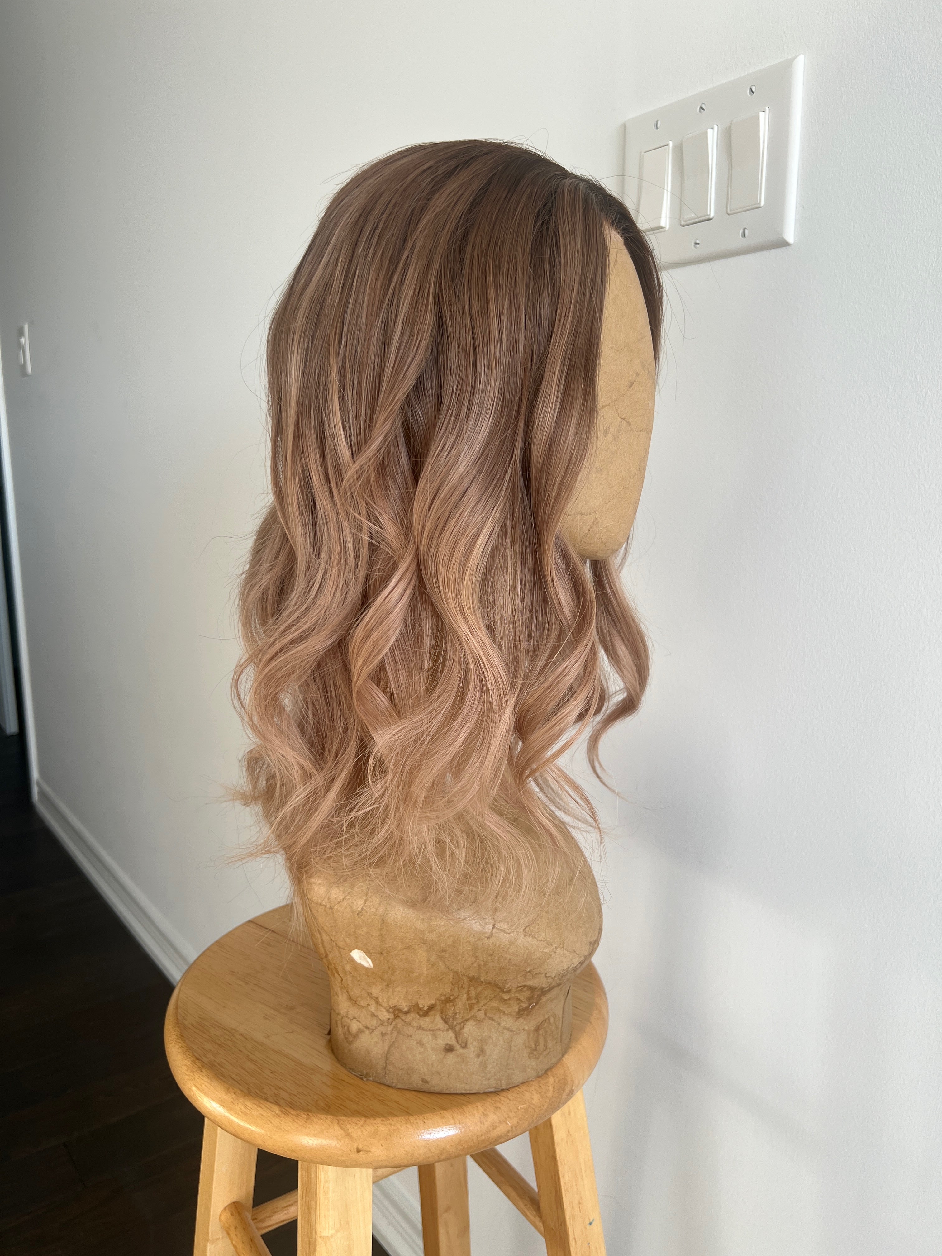 Woodland | Warm Beige Medium Brown and Dark Blonde Balayage