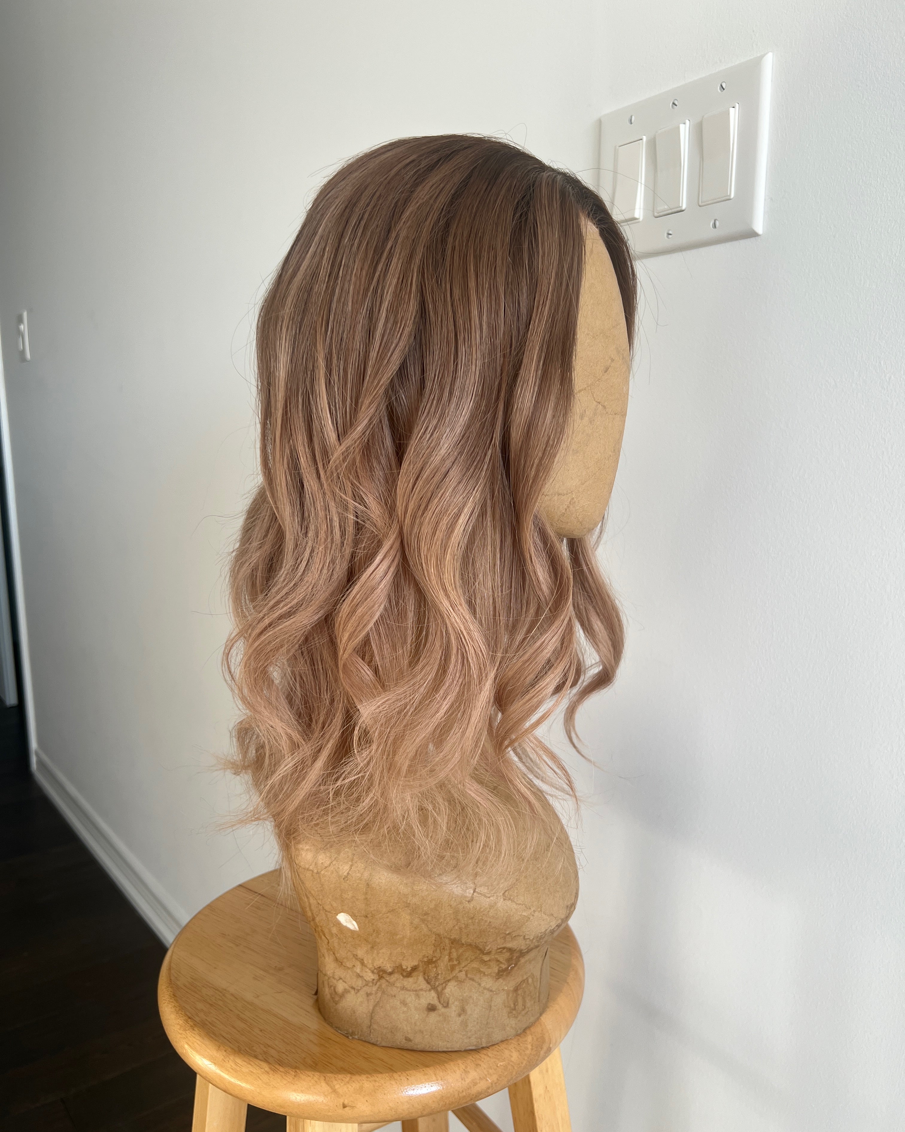 Woodland | Warm Beige Medium Brown and Dark Blonde Balayage