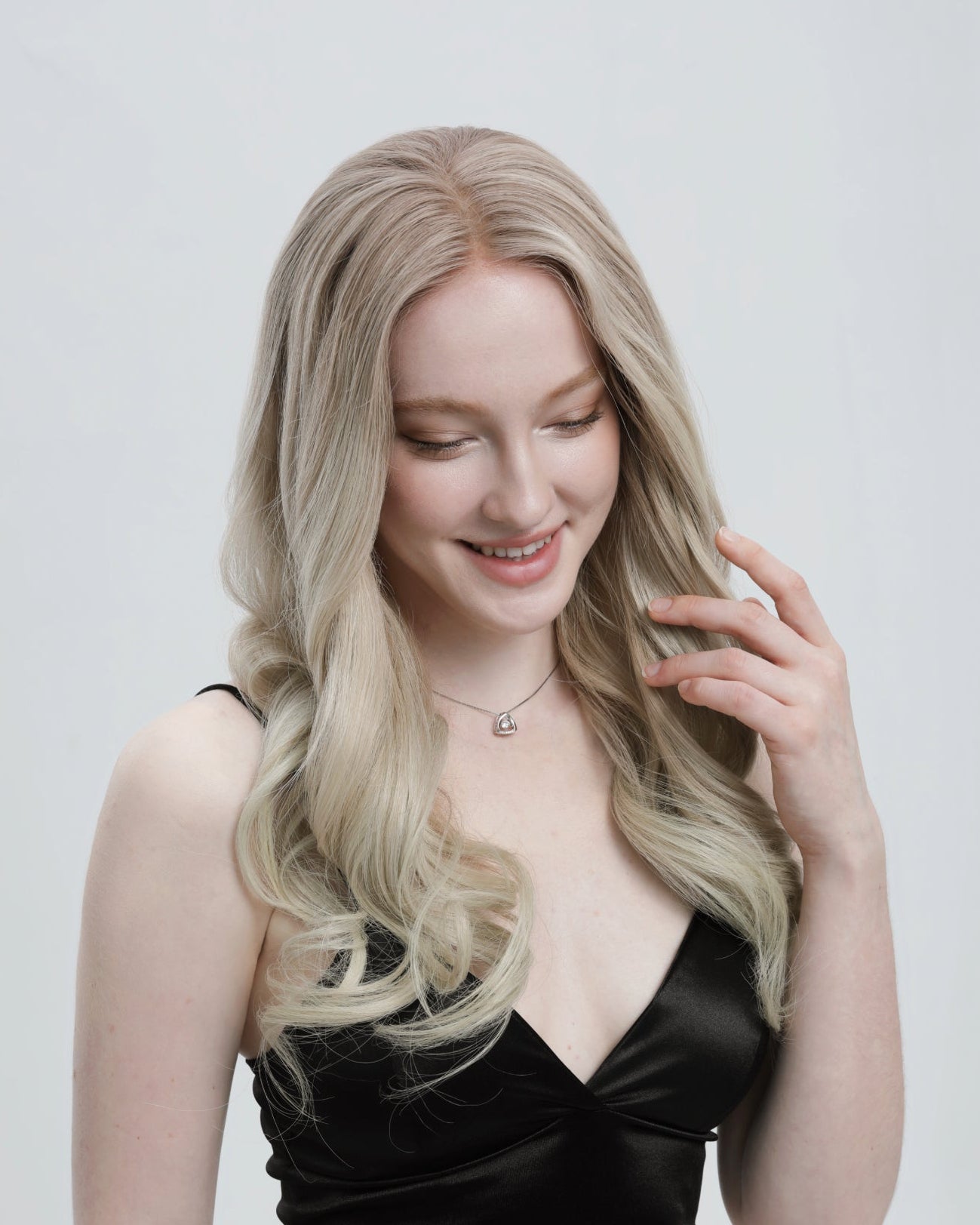 December | Ashy Tone Light Blonde with Platinum Balayage