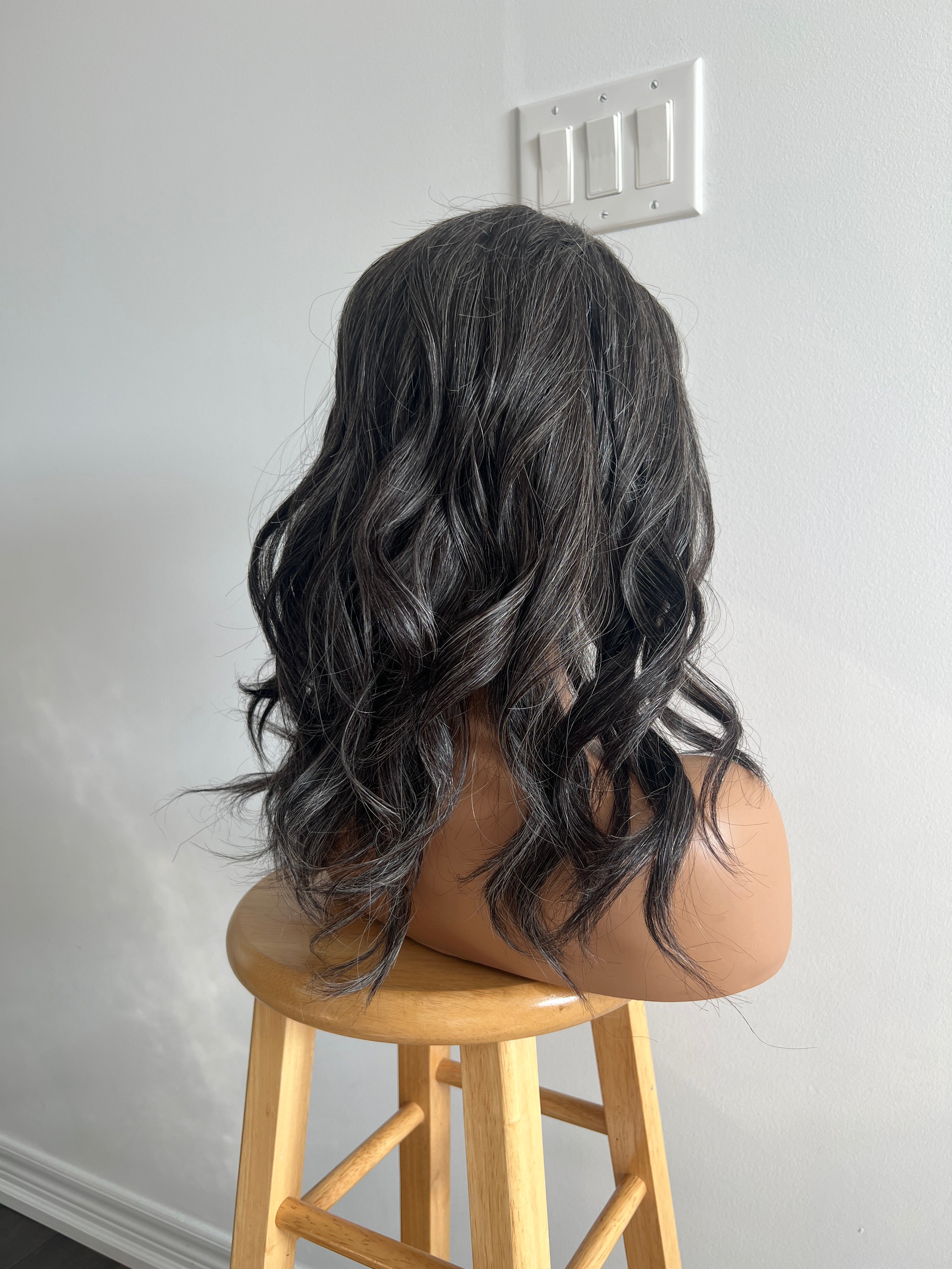 Nightsong | Black with Mixed Silver and Defined Face-framing Highlights