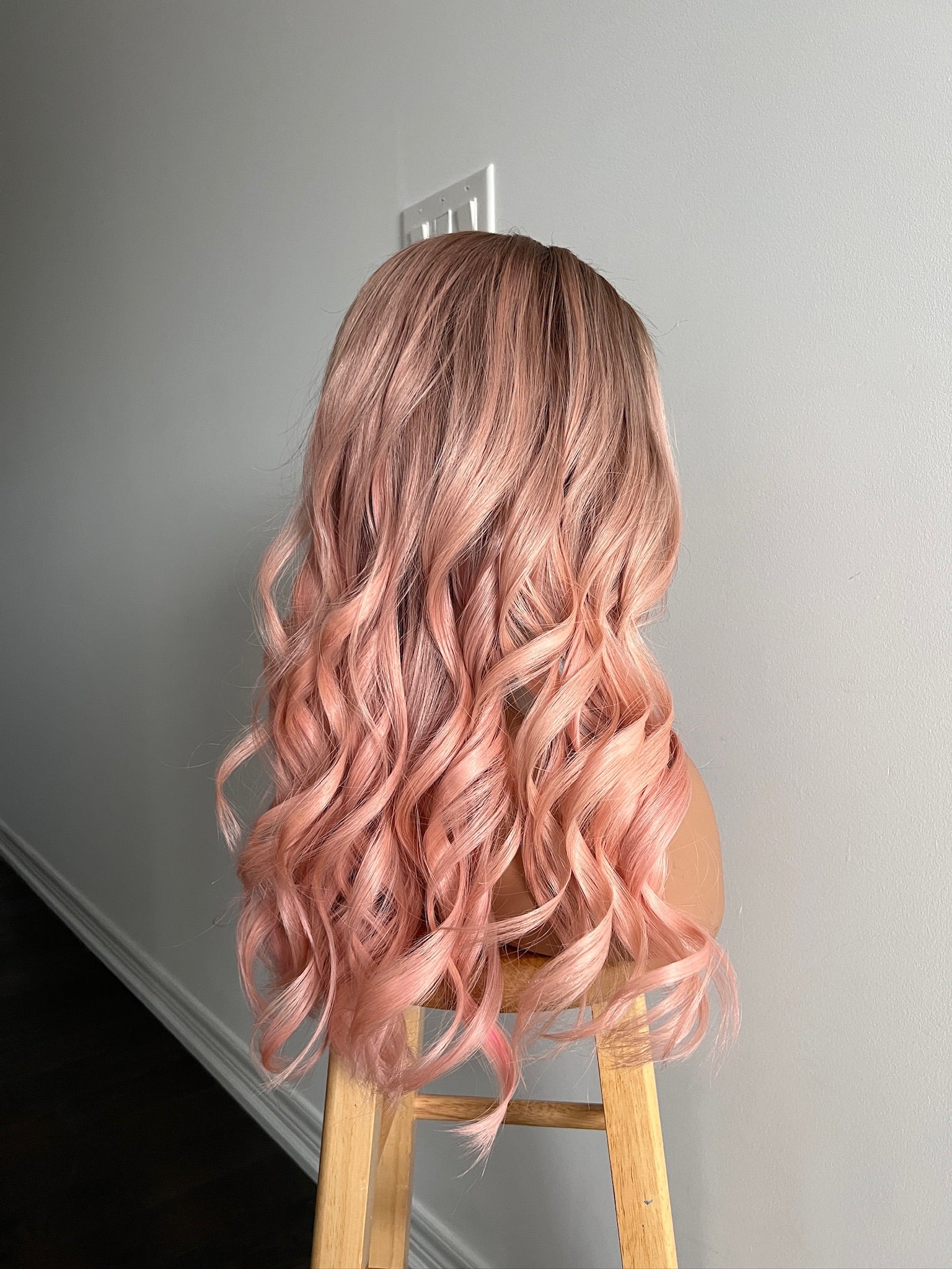Syren | Smoky Pink with Pinksh Dark Blonde Balayage and Dark Brown Roots