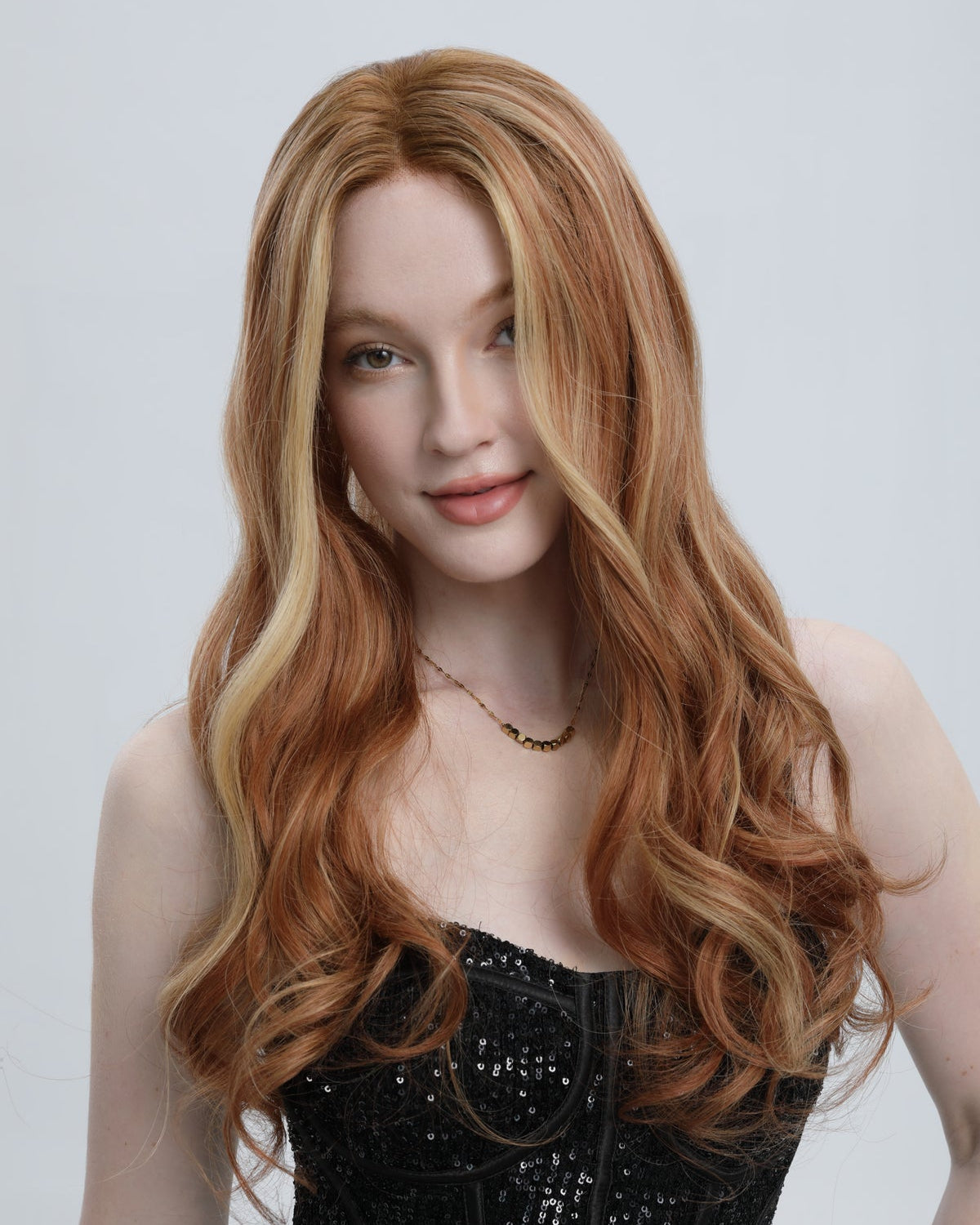 Autumn Sienna | Medium to Dark Auburn with Honey Blonde Babylights and Face-framing Highlights