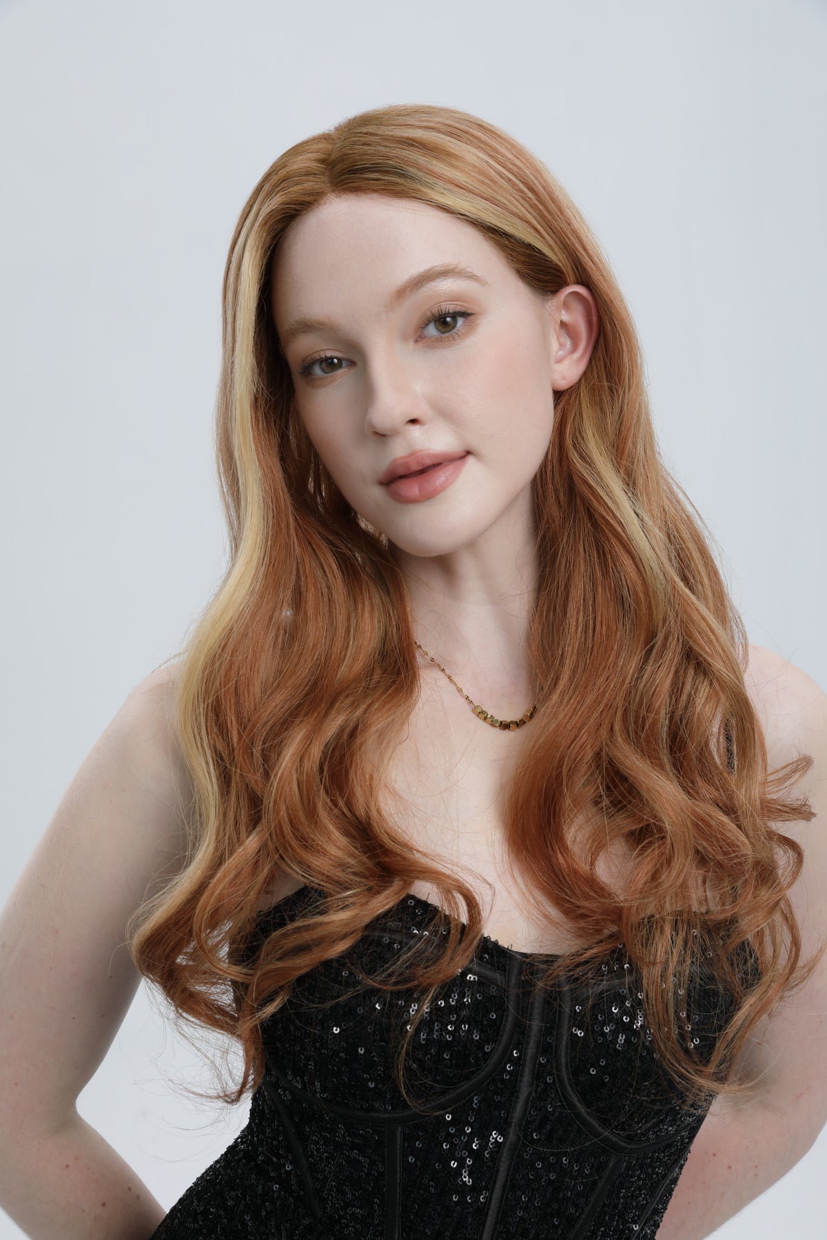 Autumn Sienna | Medium to Dark Auburn with Honey Blonde Babylights and Face-framing Highlights