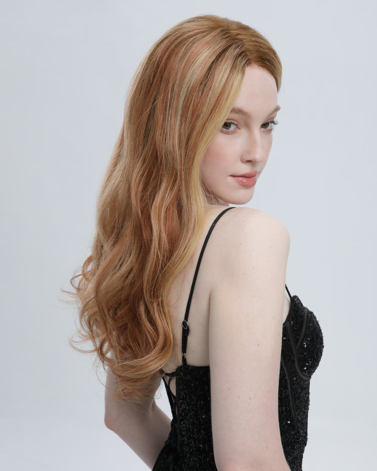 Autumn Sienna | Medium to Dark Auburn with Honey Blonde Babylights and Face-framing Highlights