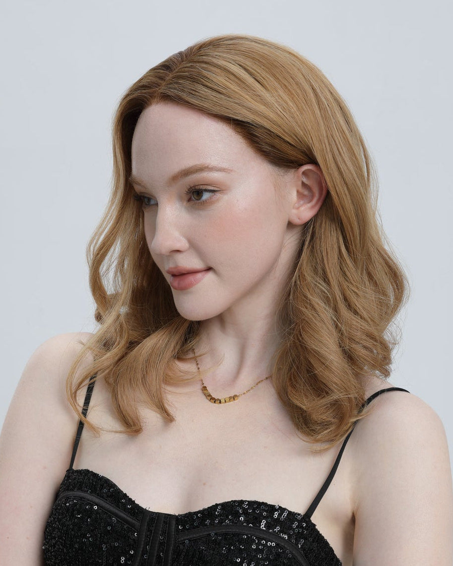 Apricot Tart | Dark Strawberry Blonde with Honeyblonde Highlights