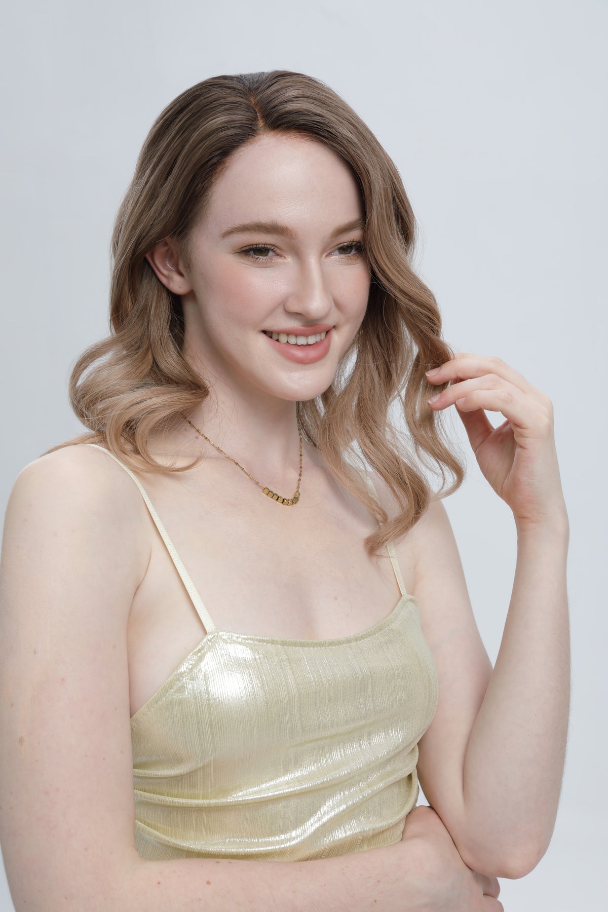 Woodland Song | Warm Beige Medium Brown and Dark Blonde Balayage