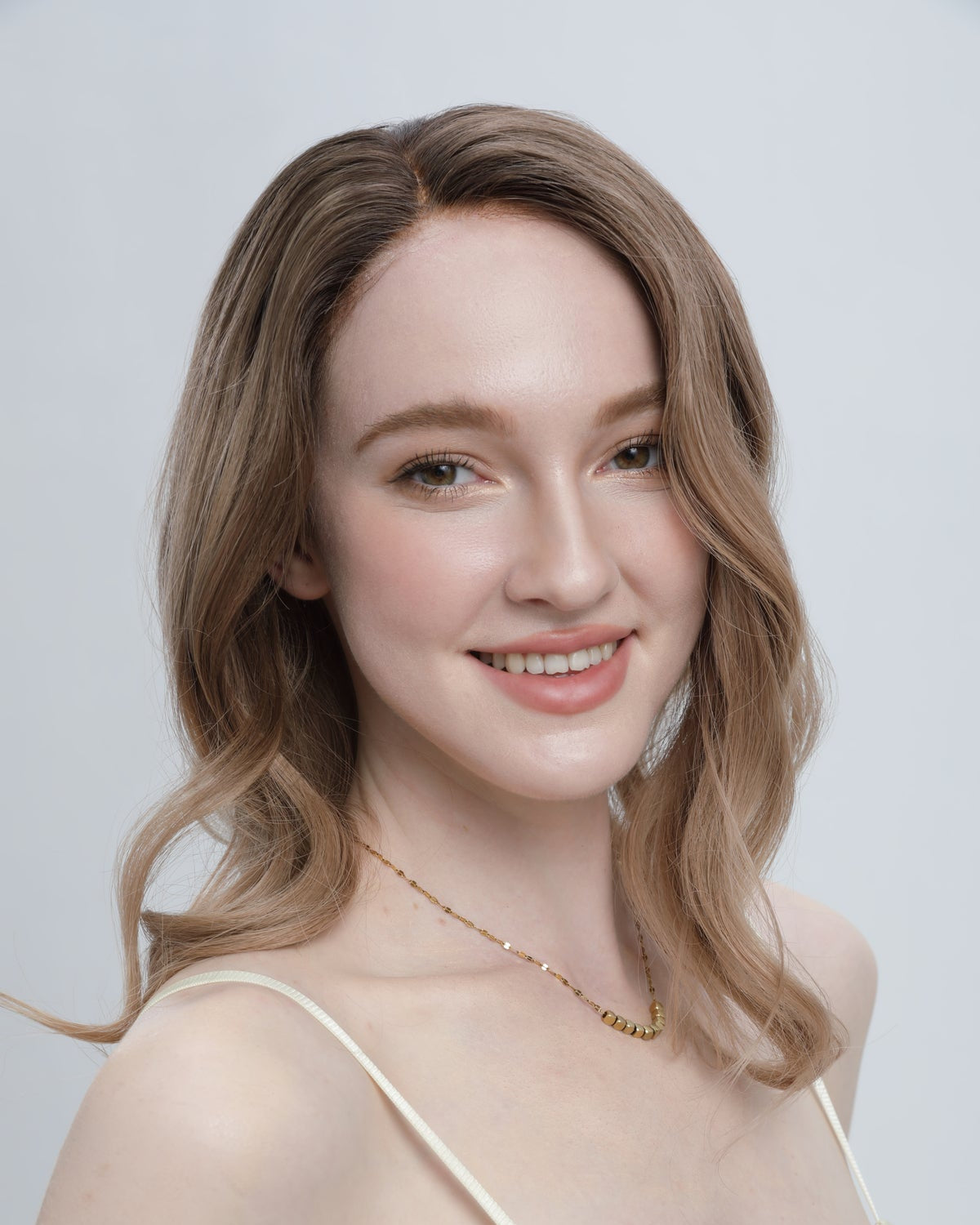 Woodland Song | Warm Beige Medium Brown and Dark Blonde Balayage