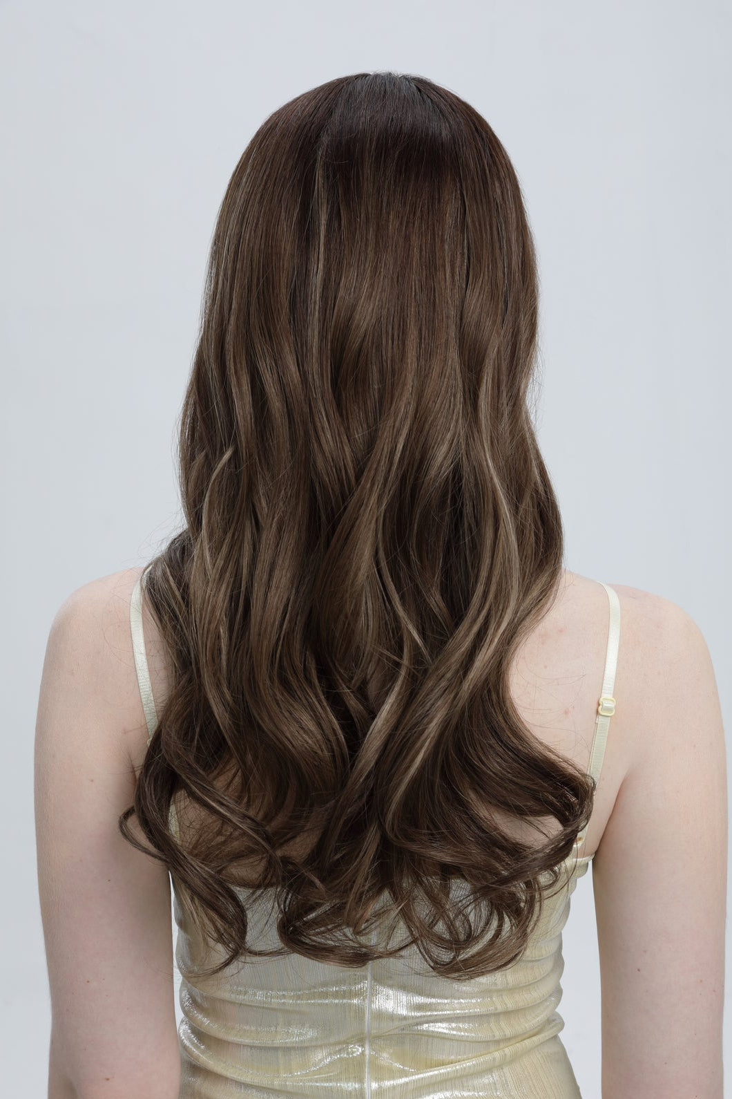 Cindered Mocha | Dark Brown With Light Beige Brown Balayage and Face-framing Highlights