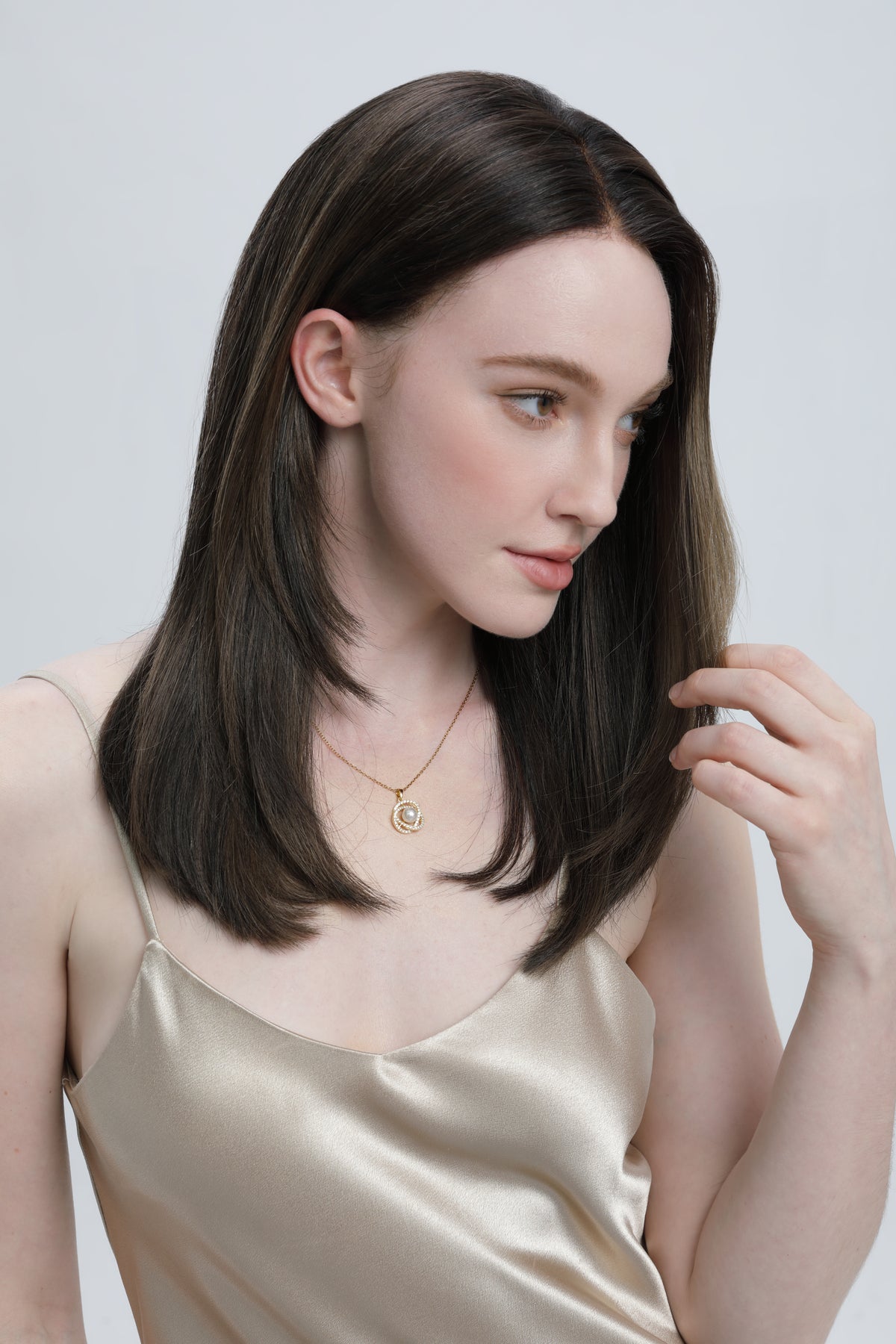 Ravenwood | Ashy Tone Dark Brown with Off Black Long Root Melt