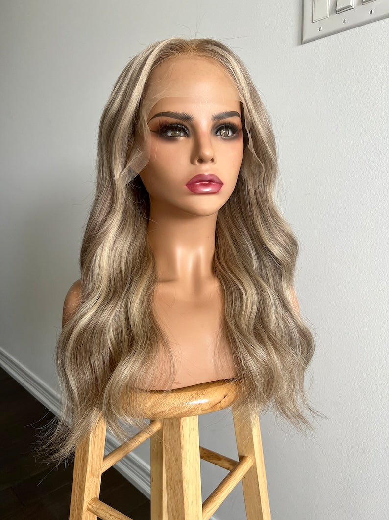 Dune Whisper | Medium and Light Sandy Blonde Babylights and Face-framing Highlights