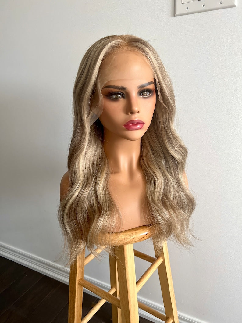 Dune Whisper | Medium and Light Sandy Blonde Babylights and Face-framing Highlights