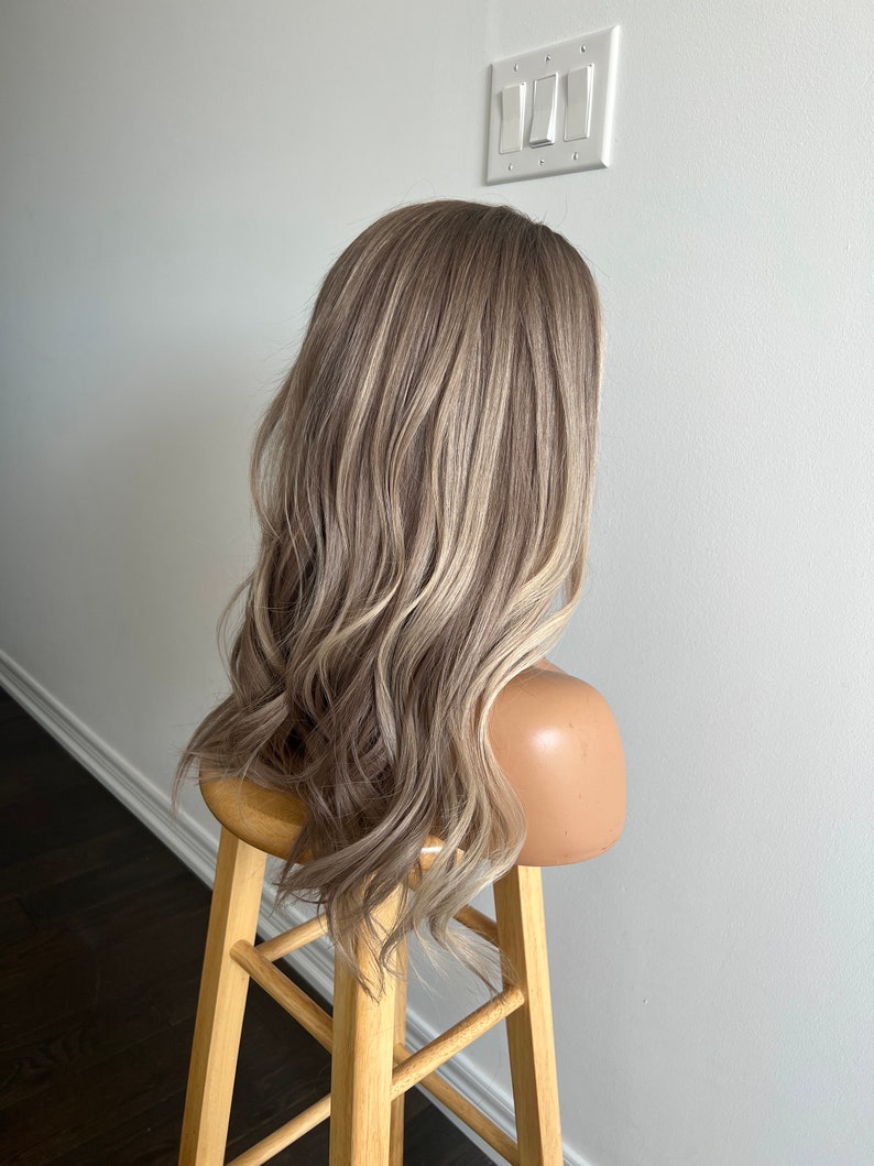 Winter Birch | Ashy Tone Dark with Pale Blonde Balayage and Face-framing Highlights