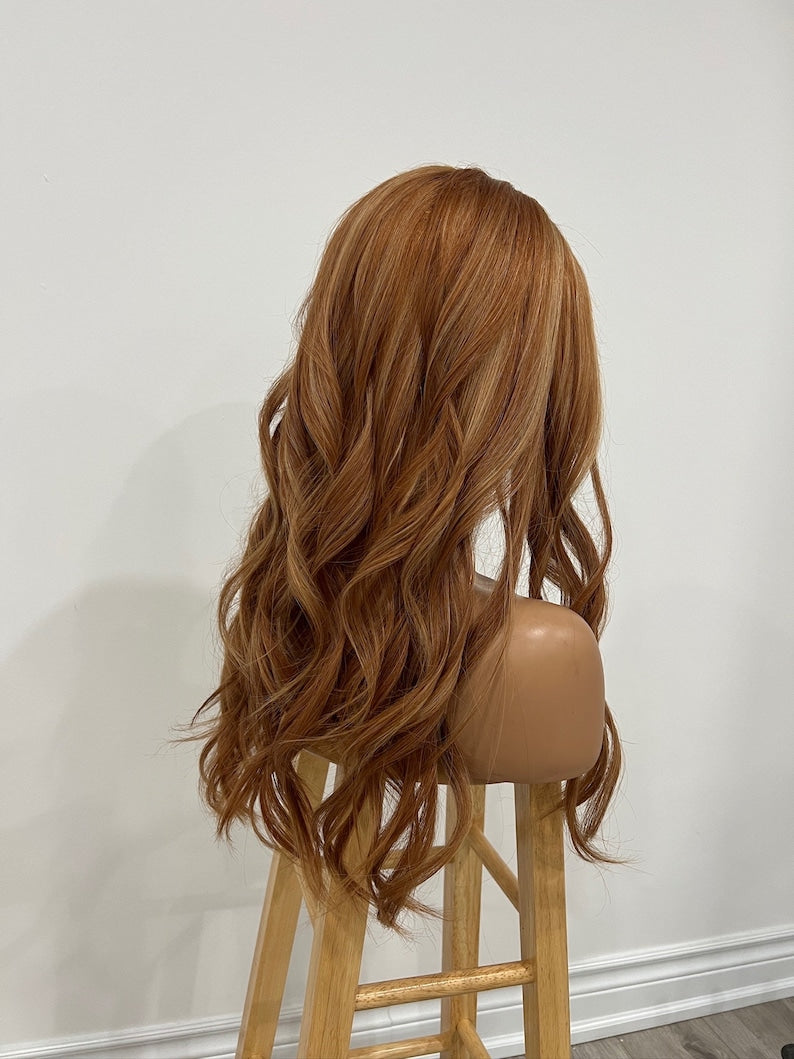 Autumn Sienna | Medium to Dark Auburn with Honey Blonde Babylights and Face-framing Highlights
