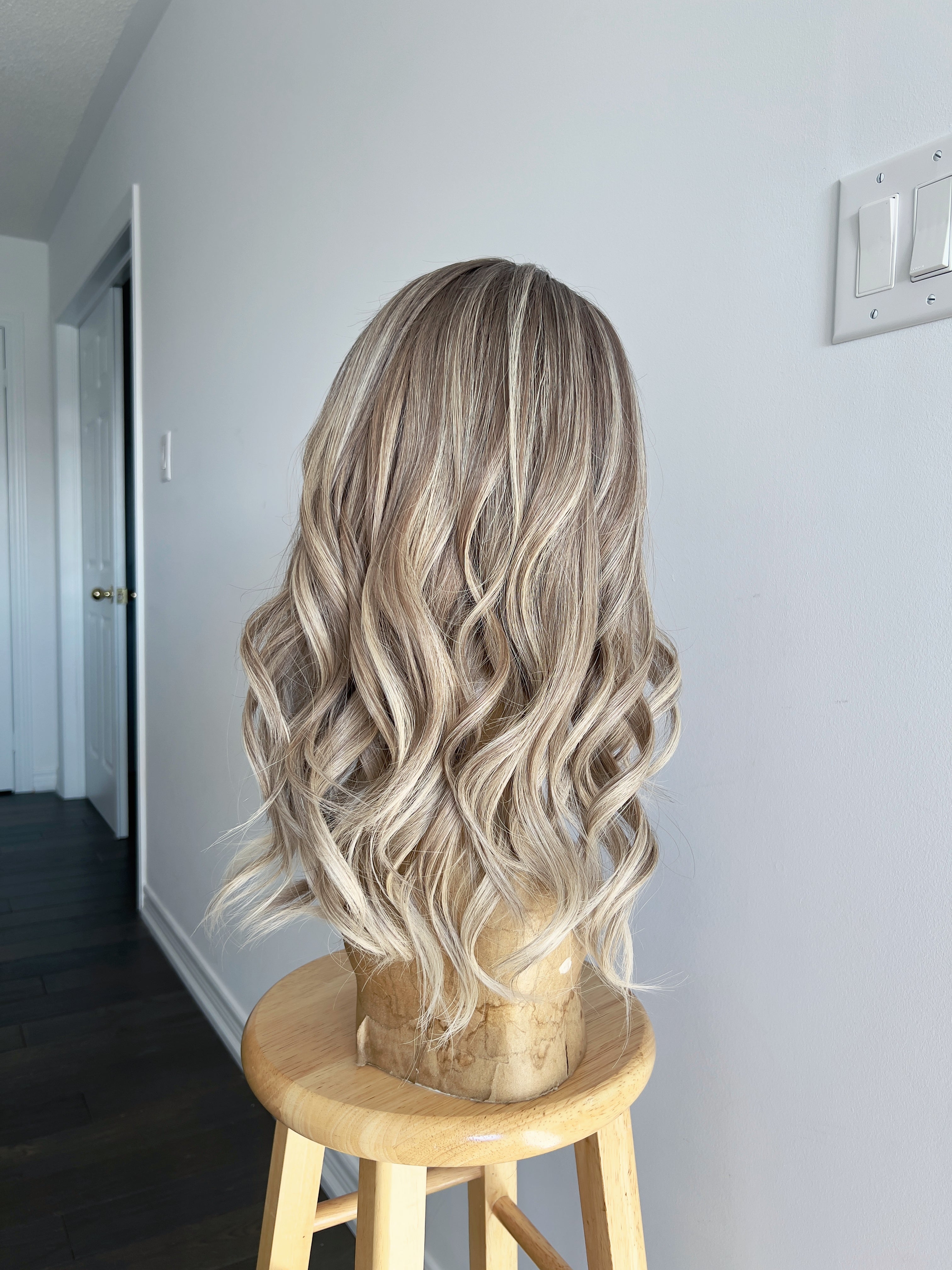 Winter Birch | Ashy Tone Dark with Pale Blonde Balayage and Face-framing Highlights