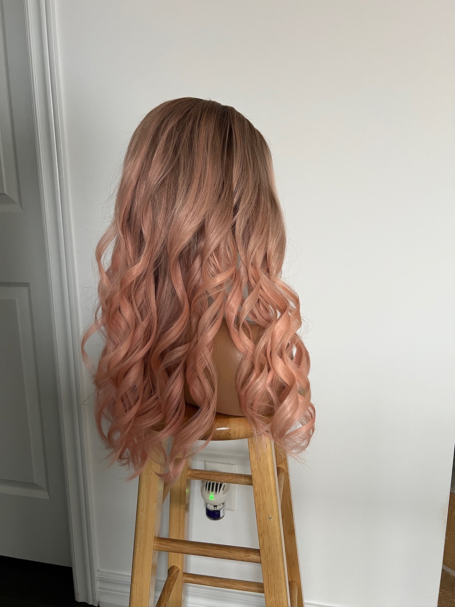 Syren | Smoky Pink with Pinksh Dark Blonde Balayage and Dark Brown Roots