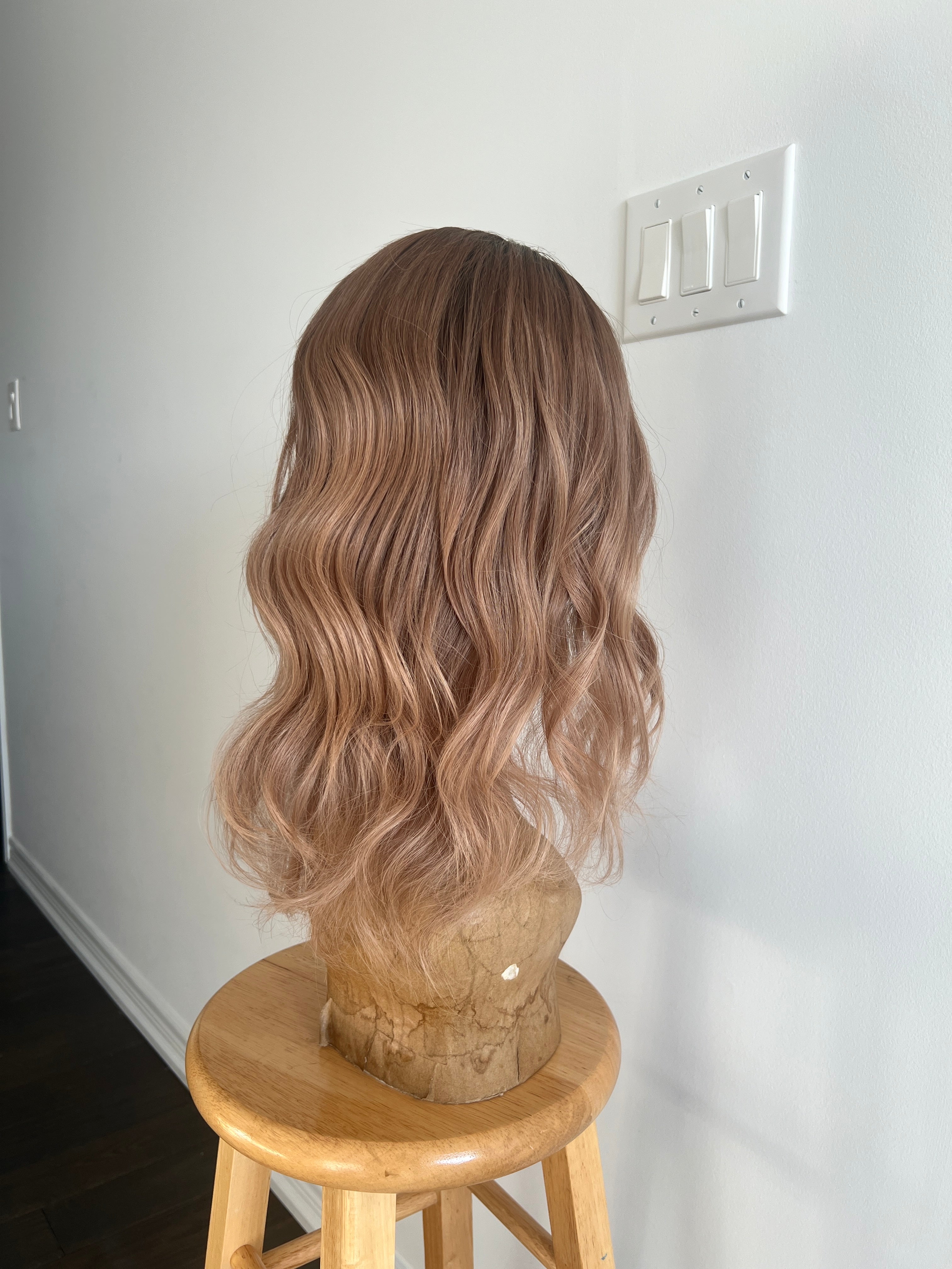 Woodland | Warm Beige Medium Brown and Dark Blonde Balayage