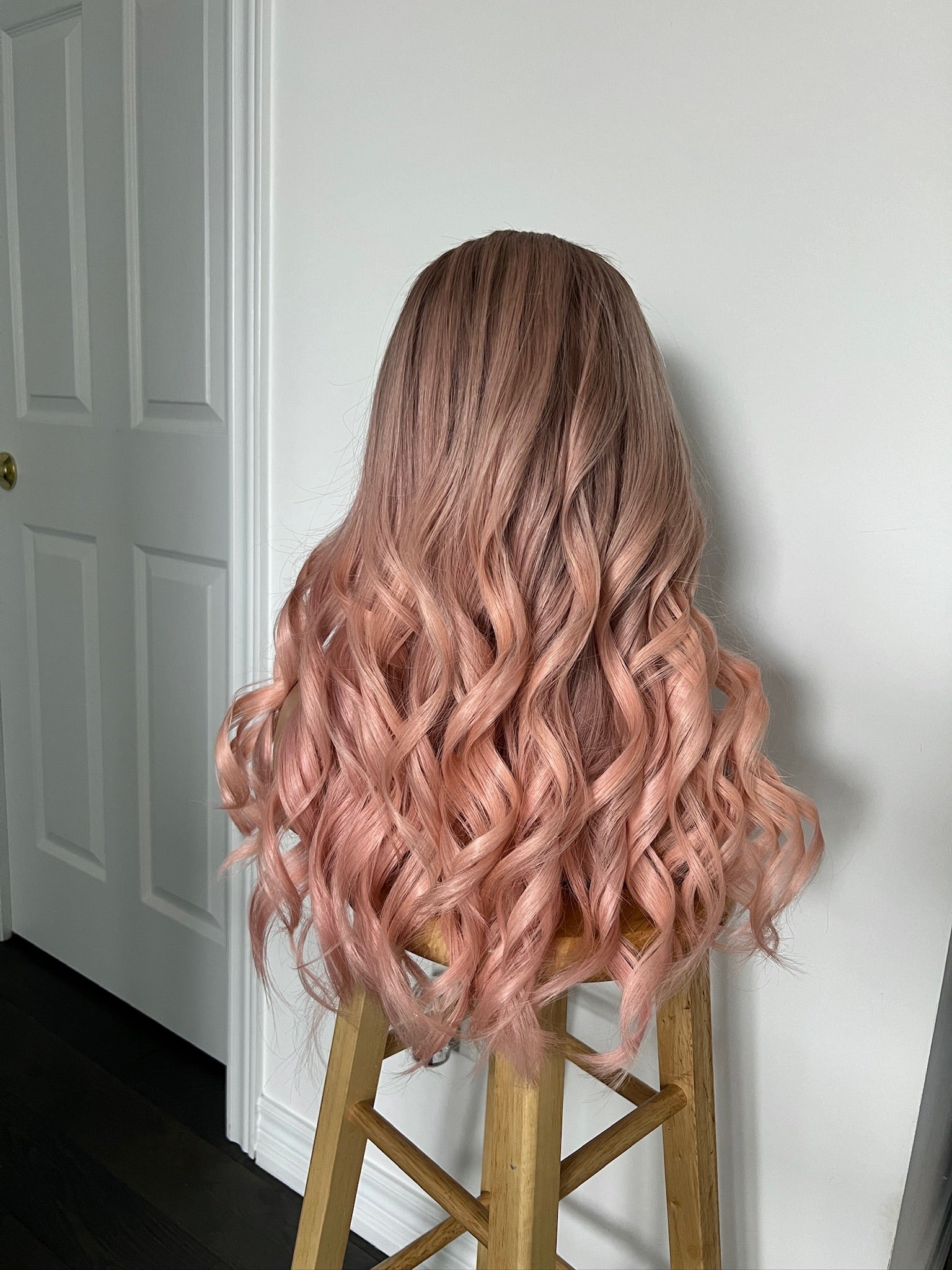 Syren | Smoky Pink with Pinksh Dark Blonde Balayage and Dark Brown Roots