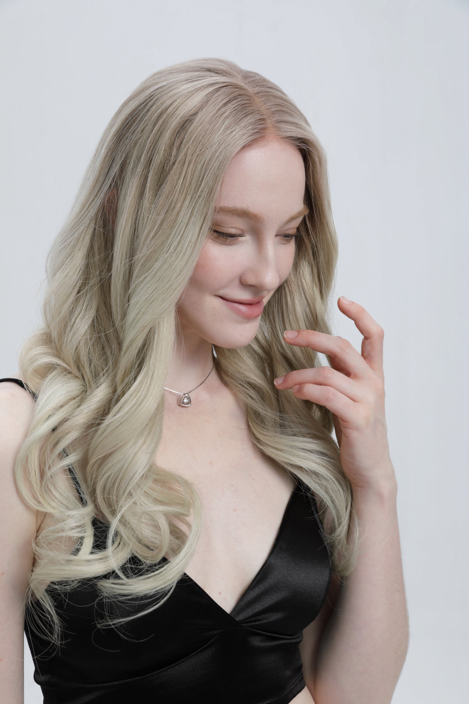 December | Ashy Tone Light Blonde with Platinum Balayage