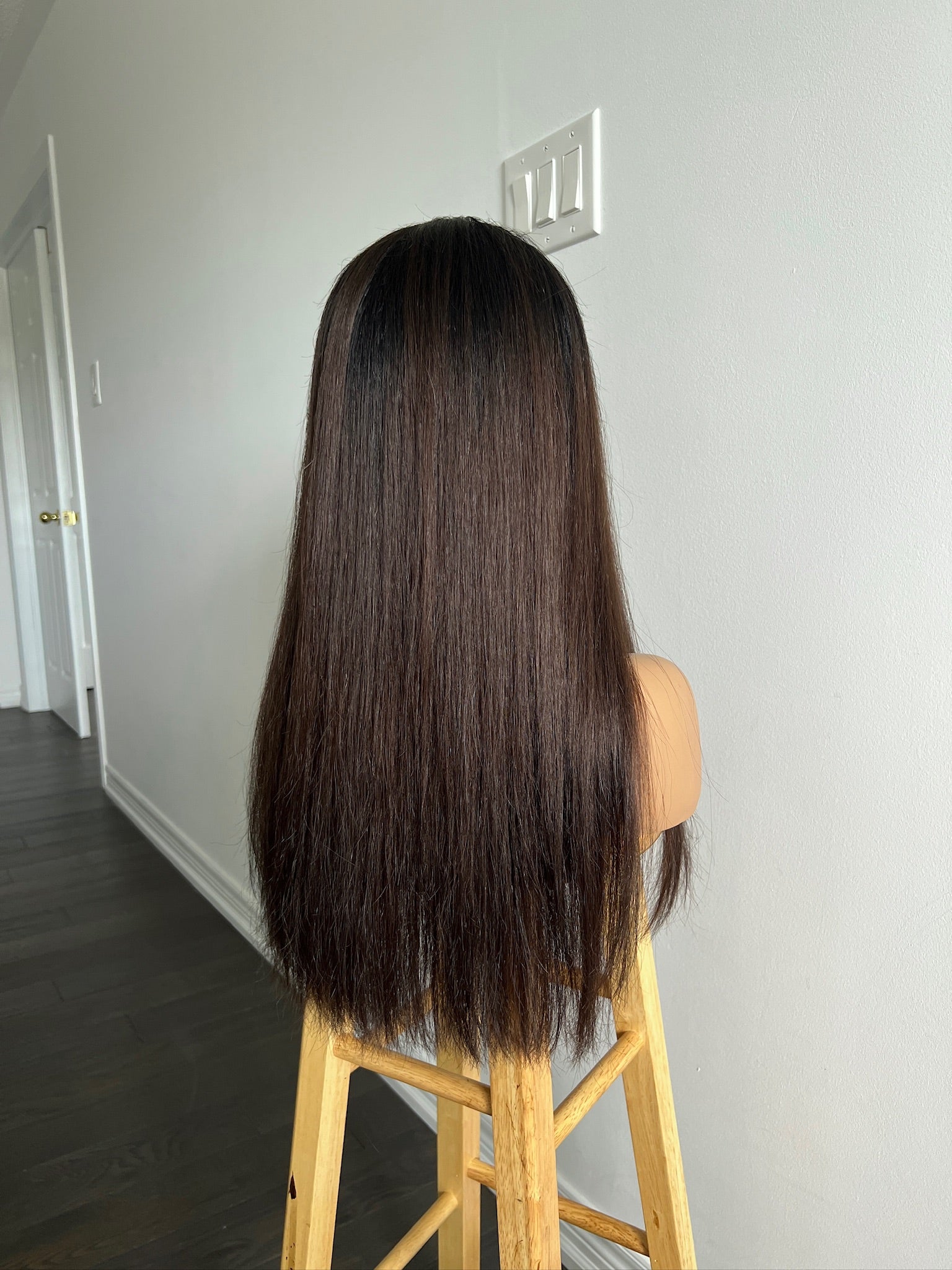 Ravenwood | Ashy Tone Dark Brown with Off Black Long Root Melt