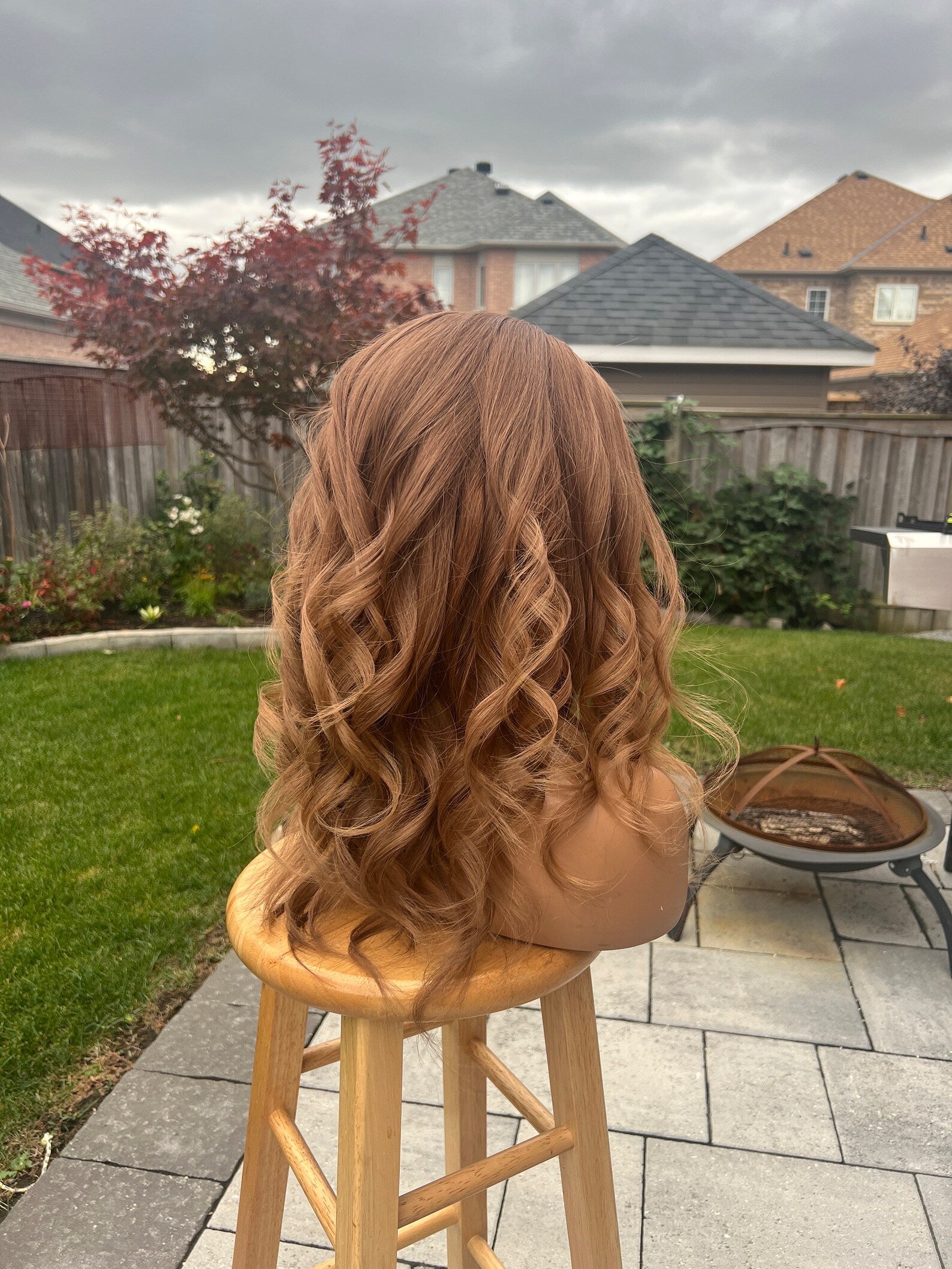 Light Vivid Auburn with Honey Blonde Balayage Wig