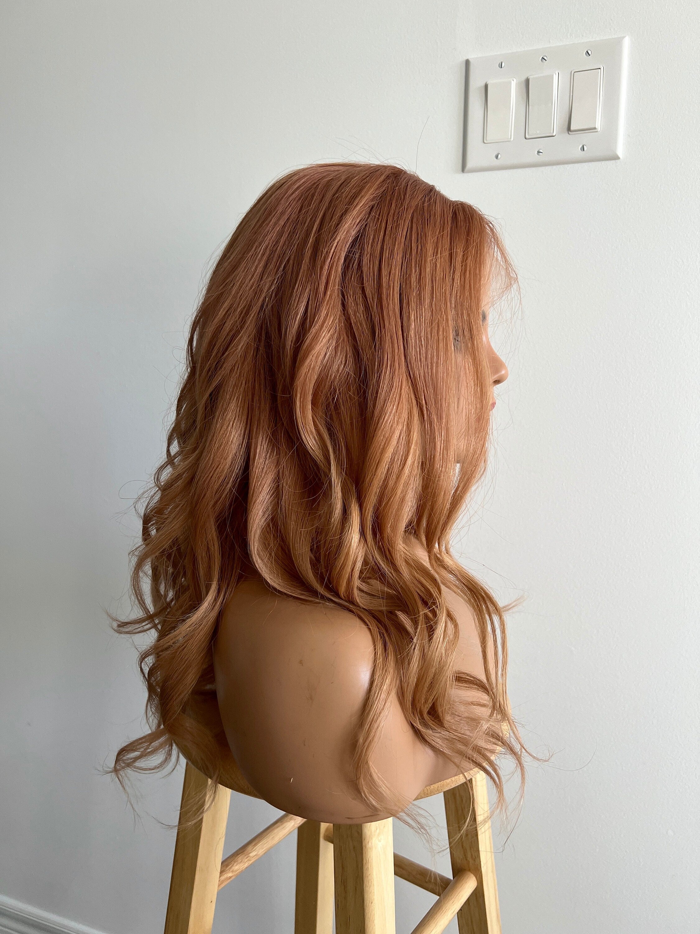 Light Vivid Auburn with Honey Blonde Balayage Wig